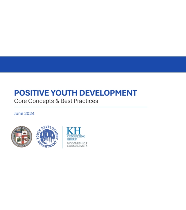 Slide one of a slide deck presentation on Positive Youth Development.  