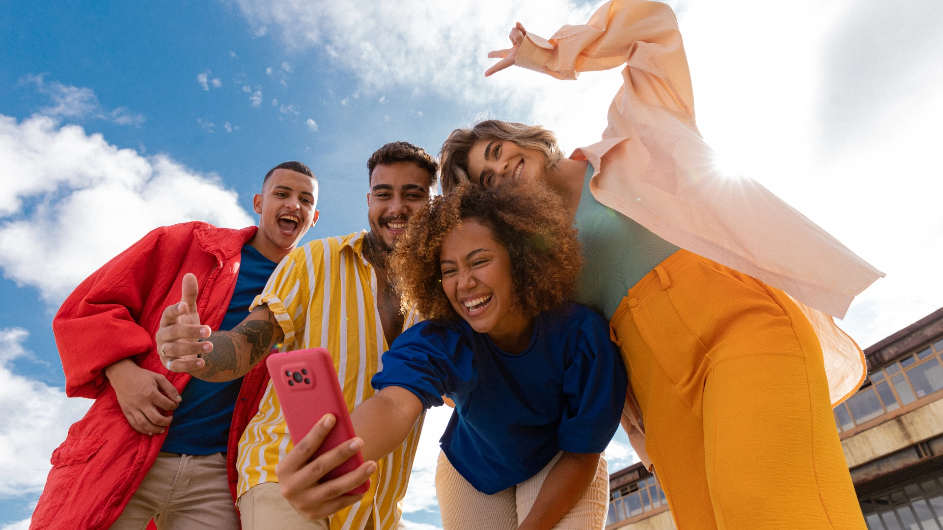youth taking a selfie