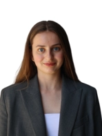 Girl with long hair in business attire