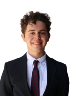 Young man with short hair in business dress